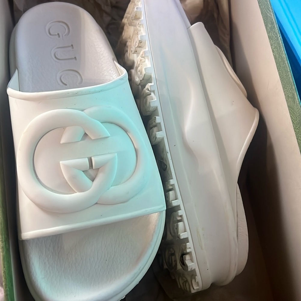 Gucci platform slides
